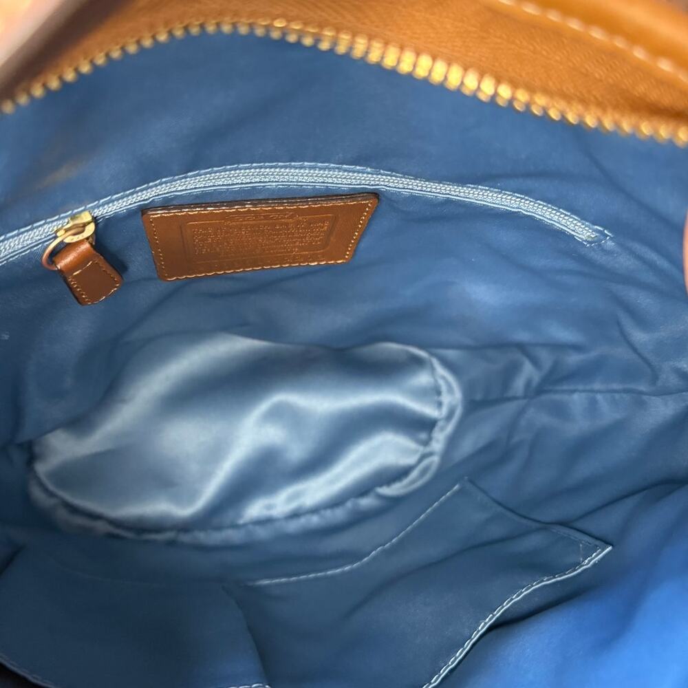 y2k Rare COACH Denim Leather Patchwork Shoulder Bag Crossbody - Picture 8 of 11